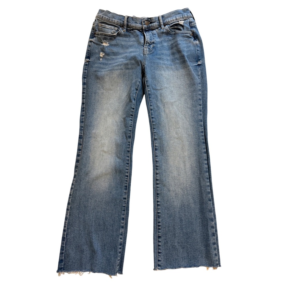 a.n.a Bootcut Jeans Womens 10 Blue Excellent Low Rise Distressed Raw Hem